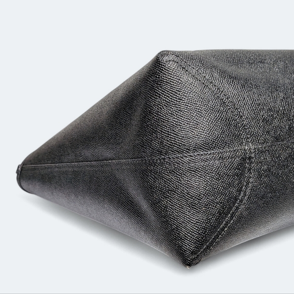 Coach City Tote Wild Plaid Black & Cream Coated Canvas Handbag Reversible Purse - Picture 13 of 16